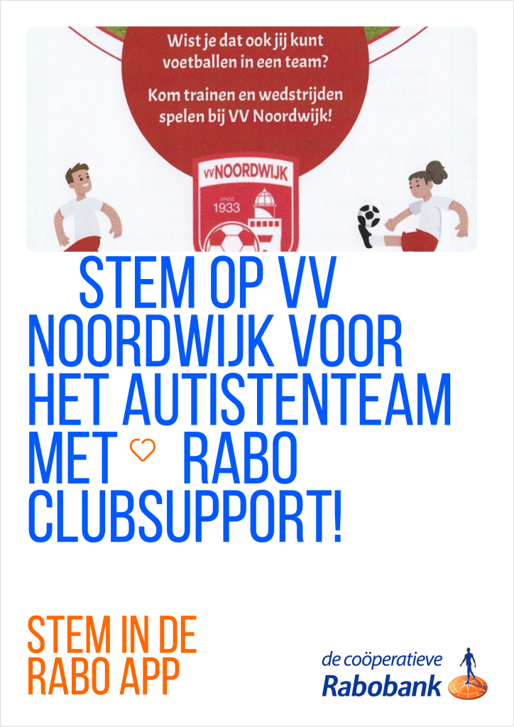 Rabo ClubSupport van 7 t/m 26 september 2026 – Stem op vv Noordwijk!