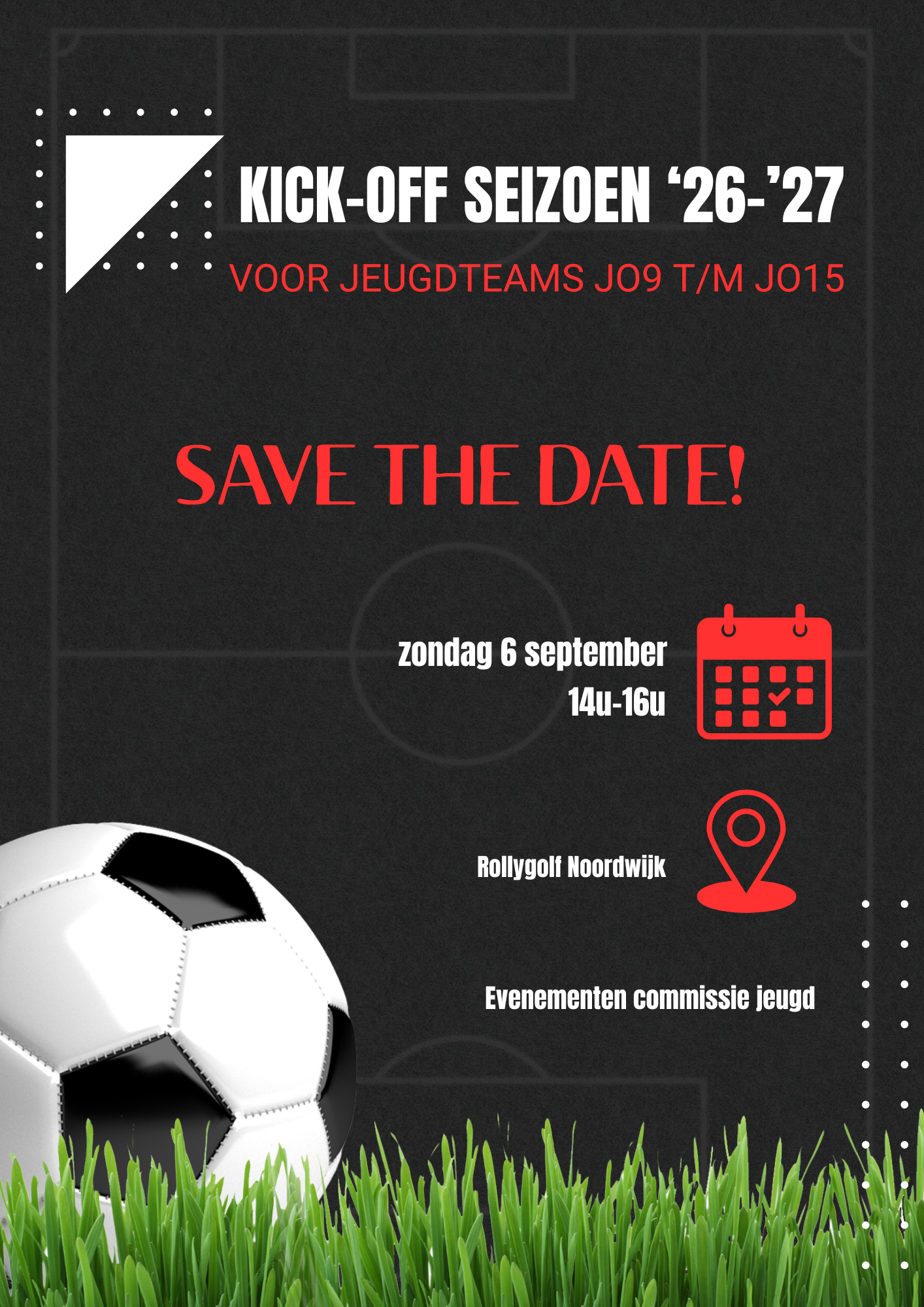 Save the date: Kick-off Seizoen '26-'27 jeugdteams
