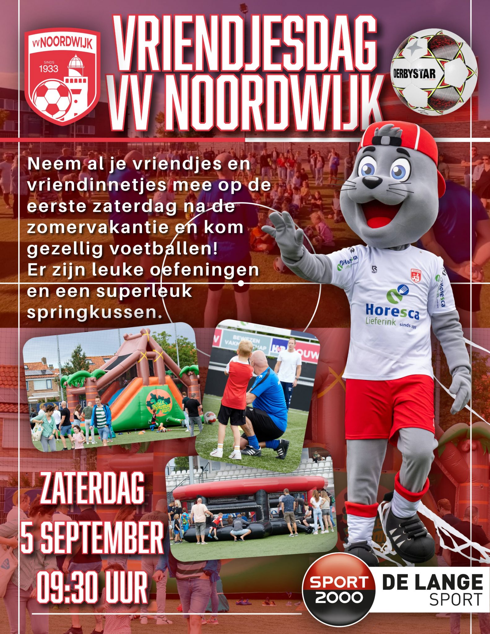 Vriendjesdag - Kom gezellig voetballen! op zaterdag 5 september om 09.30 uur