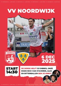 Zaterdag 6 december laatste thuiswedstrijd in 2025 en live muziek in de kantine!